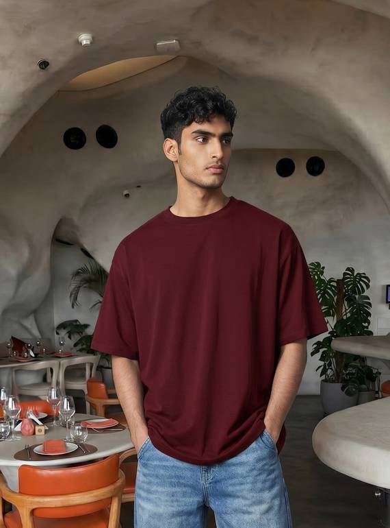 Burgundy - Oversized unity tee