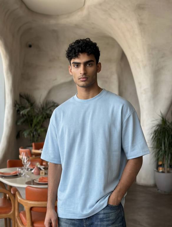  Baby blue - Oversized unity tee