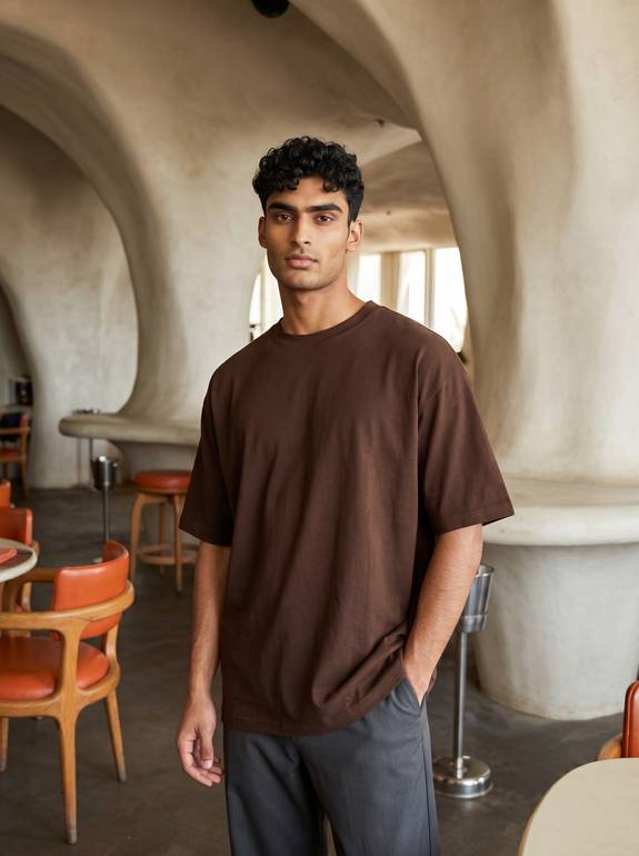 chocolate brown - Oversized unity tee