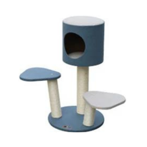Feline Go Cat Tree 2 beds + 1 Cave Circular Base