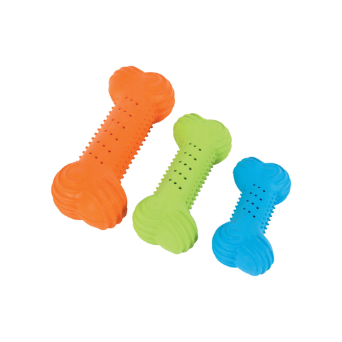 Zolux CRACKLING BONE RUBBER TOY Mixed colors 14CM - M