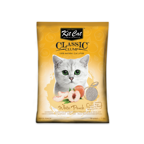 Kit Cat Classic Clump White Peach 10L