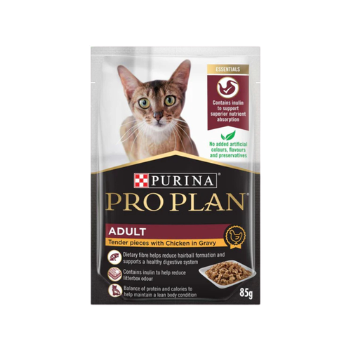 Purina Pro Plan pouch of  Chicken in Gravy Wet food for adult Cats, 85g