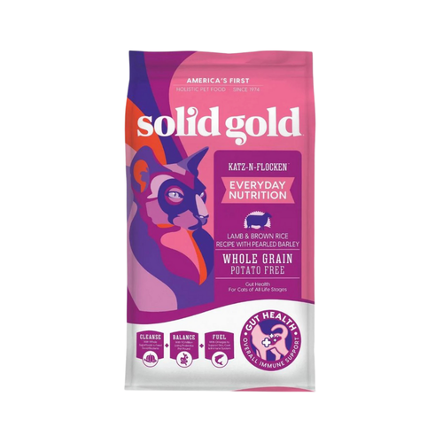Solid Gold NutrientBoost Katz-N-Flocken Lamb & Brown Rice Recipe Dry Food for Cats