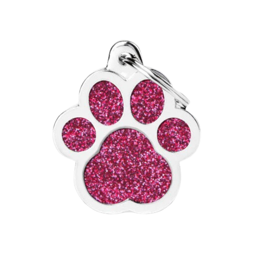MF Tags BIG PAW GLITTER PINK