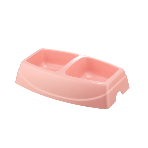 Feline Go Twin Feeding Bowl for cats, Pink Colour 