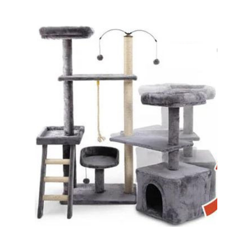 Feline Go Cat Tree Grey 124x40x136cm