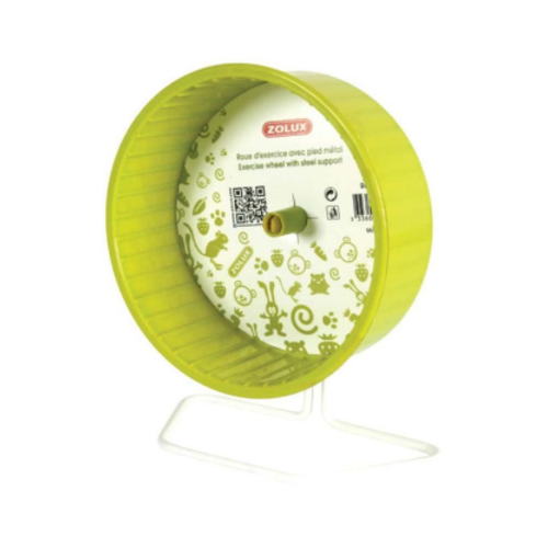Zolux Plastic Wheel with metal Stand 12CM - Green