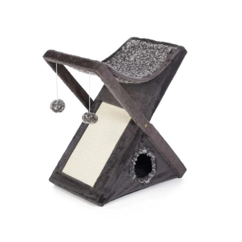 Prevue Pet X-TRA FUN KITTY CENTER GREY Bed, Scratchers and Igloo
  - 63.5 cm High