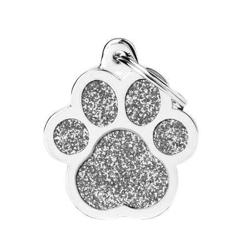 MF Tags BIG PAW GLITTER GREY