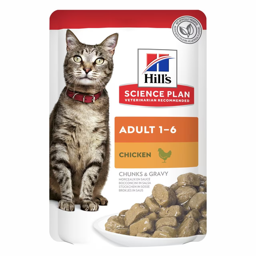 Hill's SP Chunks & Gravy Adult Cat Wet Food Chicken Pouches 85g