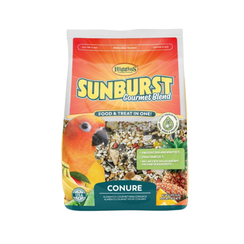 Higgins Sunburst Gourmet blend of fruits, vegetables and nuts Food for Conure 