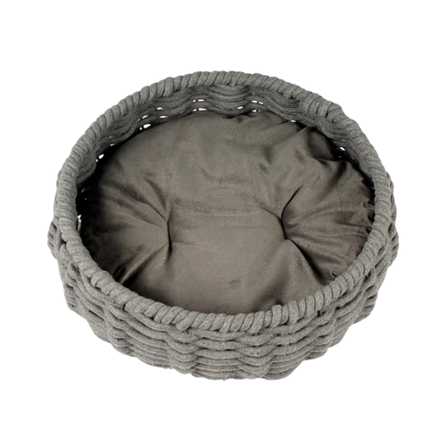 منتجات الحيوان سرير وافن قطن دائري DARK GREY