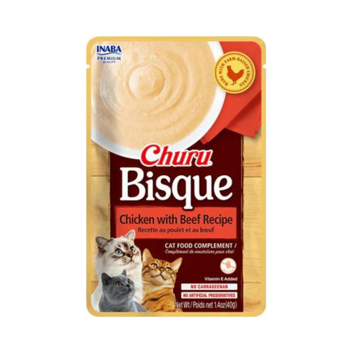 Inaba Churu Bisque Chicken with Beef Recipe Wet Cats Treats 40g