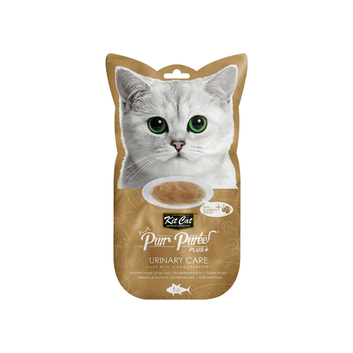 Kit Cat Puree Plus+ Tuna & Cranberry Urinary Care 4x15g Sachets