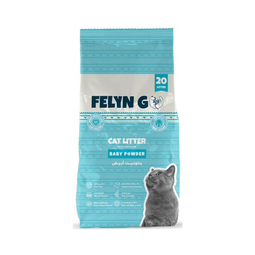 Felyn Go Fast Clumping Cat Litter, Baby Powder scented