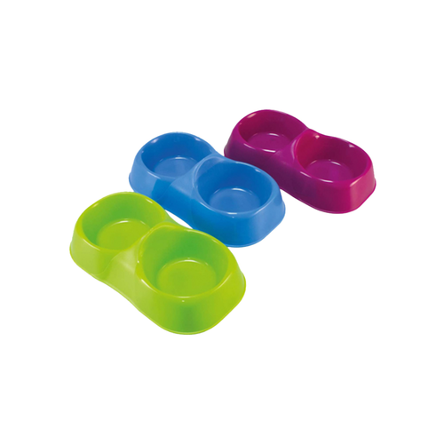 MPS Maya Double Plastic bowl for cats, size small
