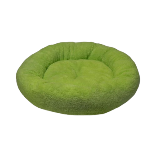 Feline Go Plush Simit circular bed for cats and dogs, Green colour