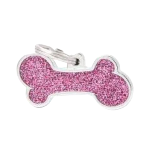 MF Tags BIG BONE GLITTER PINK
