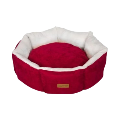 Feline go Cupcake circular bed for cats and dogs, Red Colour