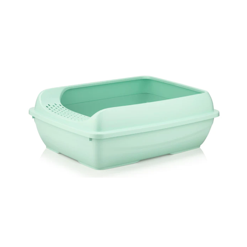 Feline Go Cat Litter Tray With Strainer - Soft Green