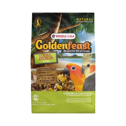 Versele Laga Goldenfeast Central America Blend Full Meal for Cockatiel & Conure and Medium to Large Bird