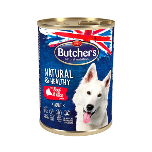 Butcher’s Beef Chunks with Rice in Jelly wet food for dogs, 390g