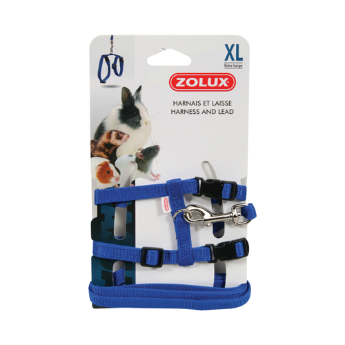 Zolux Harness and Leash for Small Mammals - X Large - Blue