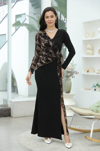 فستان سهره اسود استرتش 