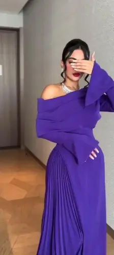 فستان بنفسجي باربي مع بوليسه 