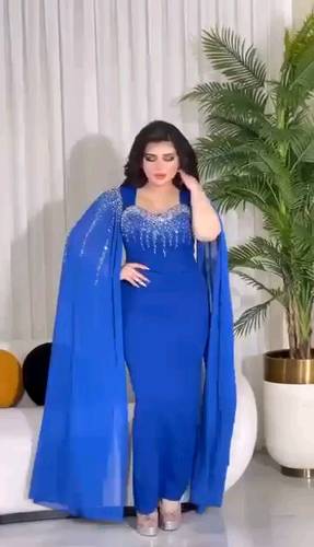 فستان ليكرا انيق تطريز ٤ لون