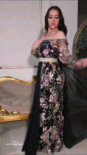 فستان اسود جورجيت مع سهره مورد 