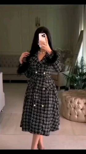 فستان  شتوي كاروهات