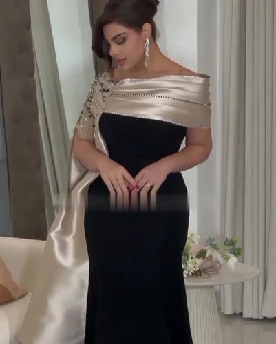 فستان كريب أنيق راقي 