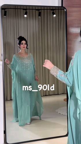 جلابيه انيقه كريب مع جورجيت 