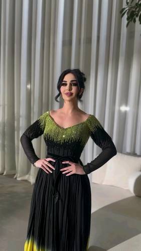 فستان تفته استرتش سهره تطريز 