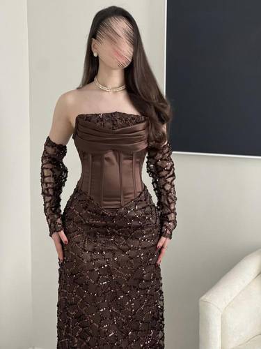 فستان سهره كلفه مع تفته كسرات 