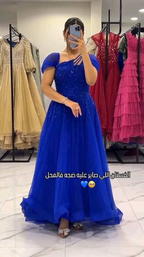 فستان سهره تل نيلي