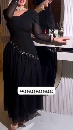 فستان جورجيت تطريز راقي
