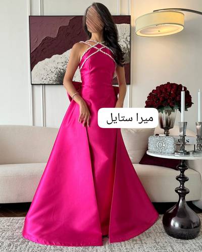 فستان فوشي ميكادو بتطريز 