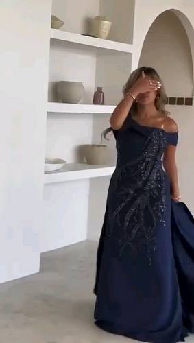 فستان تفته تطريز راقي