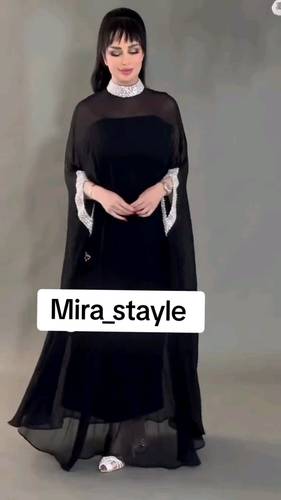 فستان كريب أنيق مع جورجيت 