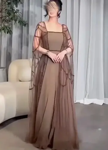 فستان جلاكسي قطعتين سهره