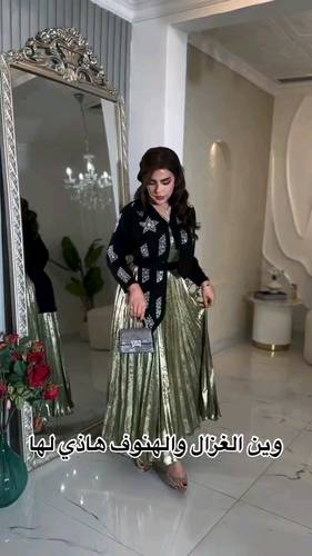 فستان كرنكل مع باربي تطريز يدوي 