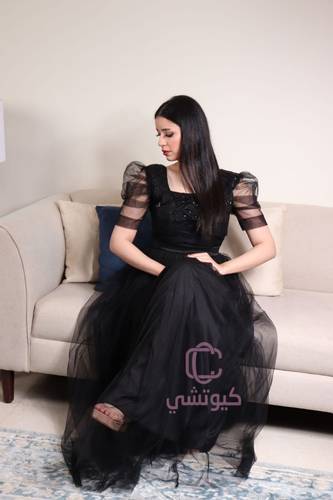 فستان دبل تل اسود 