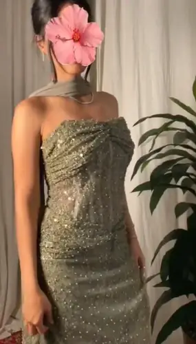 فستان تيفاني كلفه شك سهره وشال وجورجيت 