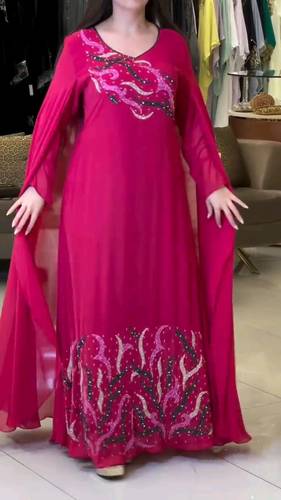 جلابيه فوشي جورجيت تطريز يدوي