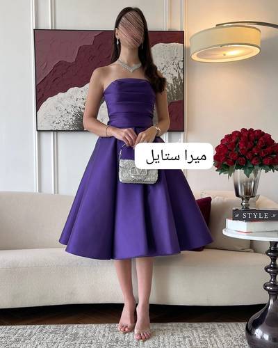 فستان ميدي بنفسجي 