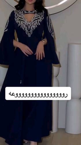 فستان ليكرا انيق تطريز 