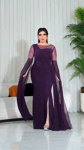 فستان جورجيت موف اكمام طويله 
